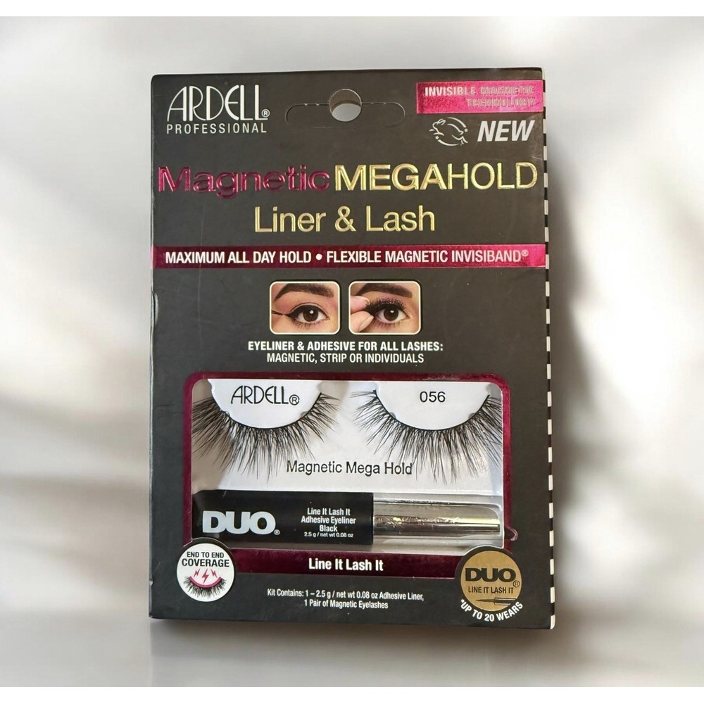 Ardell Magnetic Mega Hold Liner & Lash DUO 056 Black Liquid 0.08 oz. NIB